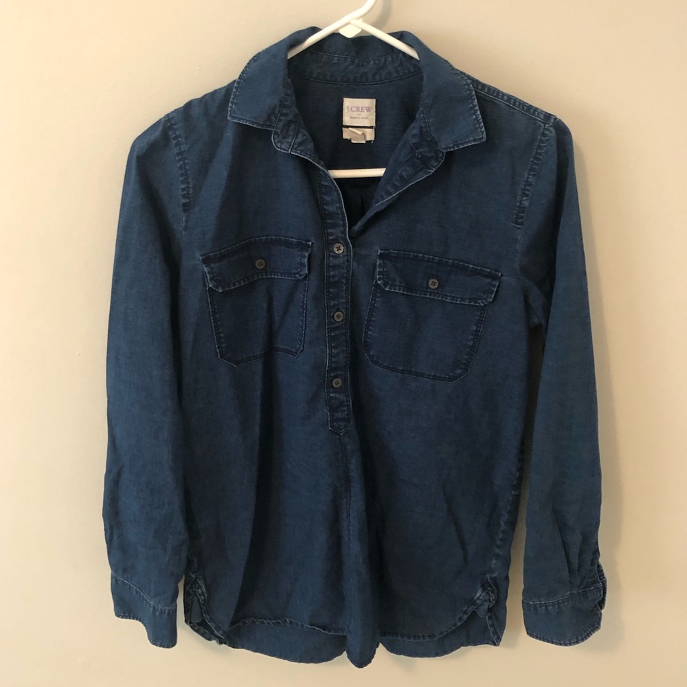 J.Crew Chambray Popover Shirt